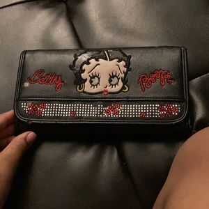 A black Betty boop  wallet
